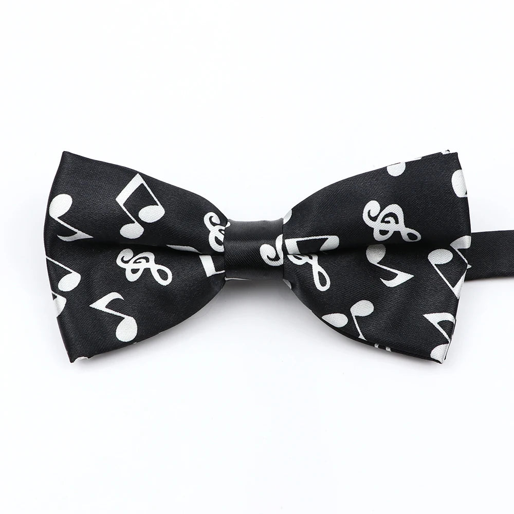Nœud papillon en forme de note de musique, guitare, piano, pour adultes et enfants, accessoire fantaisie fait à la main pour fête de mariage, cadeau pour hommes
