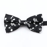 Nœud papillon en forme de note de musique, guitare, piano, pour adultes et enfants, accessoire fantaisie fait à la main pour fête de mariage, cadeau pour hommes