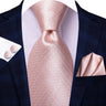Cravate de mariage en soie à motif cachemire orange et argent pour homme, style créateur, avec boutons de manchette, style tendance, pour soirées d'affaires, livraison directe