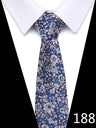 Cravate homme 7,5 cm, style nouveau, bleu, vert et orange, motif cachemire, motif floral, pour mariage, travail