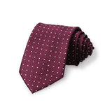 Cravate Huishi 8 cm à pois pour homme, slim, tendance, en polyester et microfibre, à carreaux, pour mariage