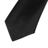 1 cravate rétro noire unie, soyeuse, étroite, fine, lisse, pour femme, fermeture éclair, décontractée, élégante, tendance, unisexe