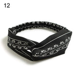 New Fashion Women Girls Bohemian Hair Bands Print Headbands Vintage Cross Turban Bandage Bandanas HairBands Hair Accessories