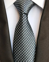 Corbatas de seda tejidas en jacquard con diseño de cachemira a cuadros para hombre, corbatas de 8 cm a rayas para trajes de negocios, bodas y fiestas.