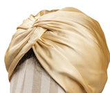 100 Mulberry Silk Turban Bonnets For Women Twisted Sleeping Night Cap 19 Momme Pure Silk Hair Wrap Cap For Curly Ladies Headwrap