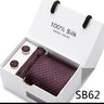 Cravates de marque 100 % soie, coffret cadeau, bureau, homme, classique, fête, mariage, rayées, 7,5 cm, soie, mariage, motif floral, cravate, mouchoir