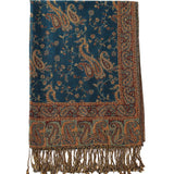 Pashmina Seidenschal Schal Wickel Paisley Jacquard Blumen Bordüren Rave 2 Lagen Wendbar Klassische Quasten Für Damen 70X180cm 200g