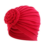 New Women cotton top knotted turban hat bonnet Hijab chemo cap headbands Female Muslim Hat Head Cover Night Cap Hair Accessories