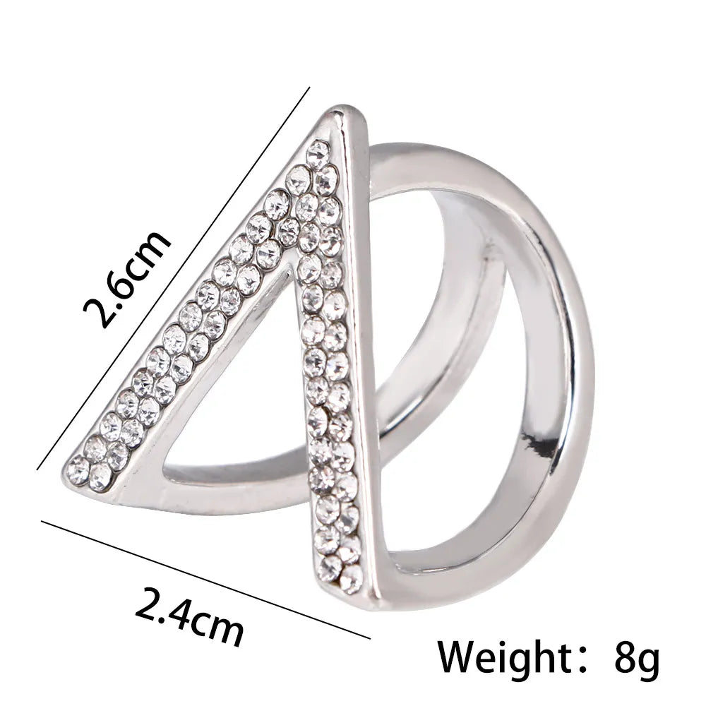 Broche en cristal pour foulard, anneau, clip, accessoire de mode pour femme, idéal pour un mariage, 3 styles