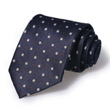 Cravate Huishi 8 cm à pois pour homme, slim, tendance, en polyester et microfibre, à carreaux, pour mariage