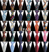 Corbatas de seda tejidas en jacquard con diseño de cachemira a cuadros para hombre, corbatas de 8 cm a rayas para trajes de negocios, bodas y fiestas.