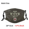 Mash ( Distressed Design ) Funny Print Reusable Pm2.5 Filter Face Mask Mash 4077 4077Th Mash 4077 Hawkeye Kinger Alan Alda War