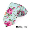 Nouvelle cravate florale pour hommes et femmes, cravate fine en coton pour mariage, cravates décontractées pour hommes, costumes classiques, cravates à imprimé floral