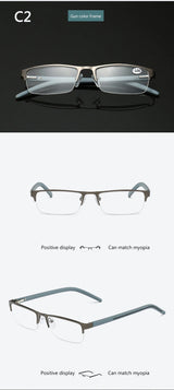 BOYSEEN Titanium alloy Nearsighted Glasses Non spherical 12 Layer Coated Minus lenses Business Myopia Eyeglasses -0.5 -1.0 -1.25