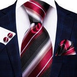 Cravate de mariage en soie à motif cachemire orange et argent pour homme, style créateur, avec boutons de manchette, style tendance, pour soirées d'affaires, livraison directe