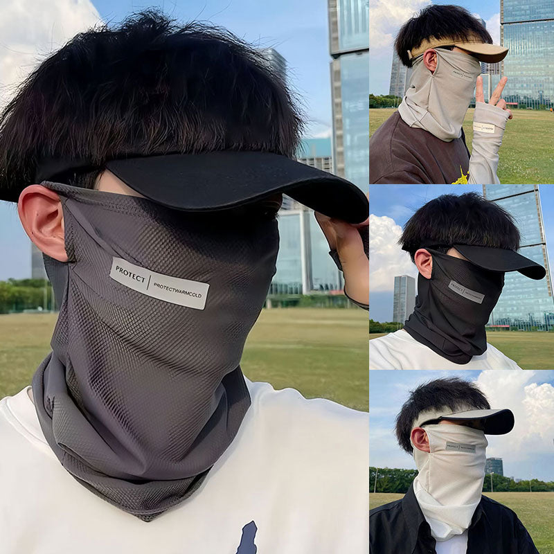 Summer 3D Ice Silk Masks Anti-UV Quick-drying Face Covering Sunscreen Breathable Unisex Simple Neck Protection Hanging Ear Scarf