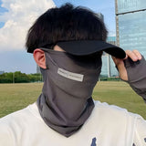 Summer 3D Ice Silk Masks Anti-UV Quick-drying Face Covering Sunscreen Breathable Unisex Simple Neck Protection Hanging Ear Scarf