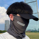 Summer 3D Ice Silk Masks Anti-UV Quick-drying Face Covering Sunscreen Breathable Unisex Simple Neck Protection Hanging Ear Scarf