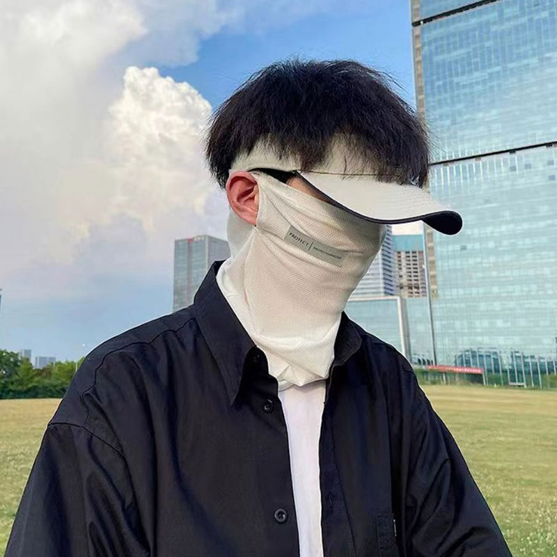 Summer 3D Ice Silk Masks Anti-UV Quick-drying Face Covering Sunscreen Breathable Unisex Simple Neck Protection Hanging Ear Scarf