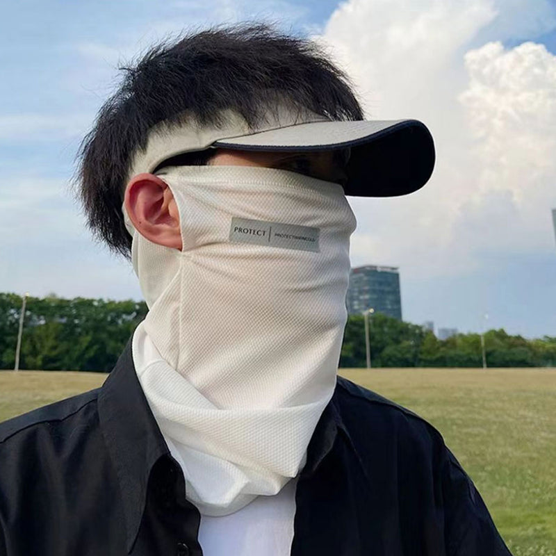 Summer 3D Ice Silk Masks Anti-UV Quick-drying Face Covering Sunscreen Breathable Unisex Simple Neck Protection Hanging Ear Scarf