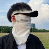 Summer 3D Ice Silk Masks Anti-UV Quick-drying Face Covering Sunscreen Breathable Unisex Simple Neck Protection Hanging Ear Scarf