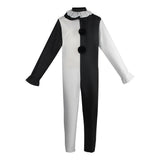Terrifierr Cosplay Costume Female/Male Horror Carnival Party Skin-Tight Black White Killer Clowns Jumpsuit for Halloween Costume
