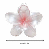 Gradient Flower Hair Clip Beach Hairpins Flower Claw Clips Hawaiian Style Headwear Summer Flower Hairpins Girls Hair Accessories