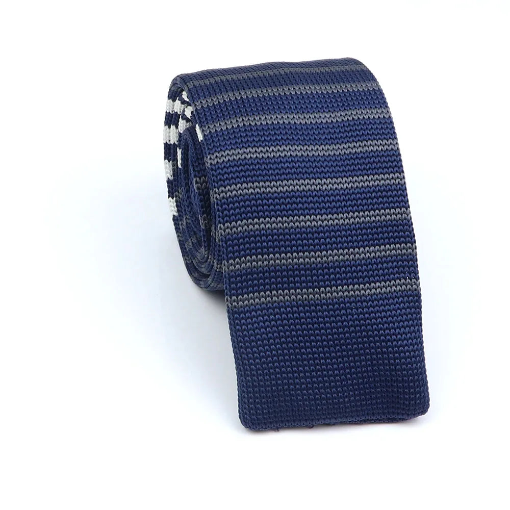 Cravate en tricot pour homme, tendance, fine, rayée, tissée, tricotée, colorée, chaude, design, idée cadeau