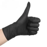 Lot de 20 gants jetables multifonctions en nitrile noir PVC, parfaits pour la réparation automobile, la préparation des aliments, la teinture des cheveux, etc.