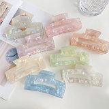 New Phantom Color Mermaid Grasp Clip Large Shark Clip Retro Korean Hair Crab Ponytail Braid Clip Girls Hair Accessories