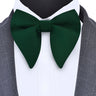 Classic Silk Solid Green Red Black Big Bow Tie for Man Fashion Bowknot Party Business Office Wedding Gift Accessories
