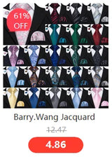 Ensemble élégant de cravates et boutons de manchette en soie à fleurs multiples pour homme, cravate jacquard à fleurs pour mariage, entreprise, fête, événement, Barry.Wang