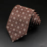Cravate rayée pour homme, motif cachemire floral, marron et gris, idéale pour les loisirs, les affaires, le quotidien, les mariages, les fêtes, les accessoires, cadeau