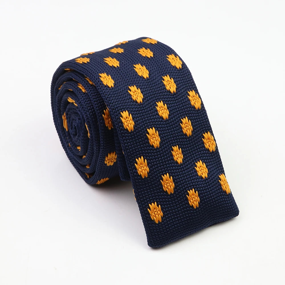 Cravates classiques en tricot pour hommes, cravates décontractées, à pois, à carreaux, pour loisirs, chaudes, pour affaires, mariage, largeur 6 cm