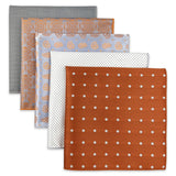 5 Pieces Mens Pocket Squares Wedding Handkerchiefs Set Fashion Formal Bundle Luxury Unique