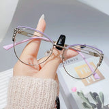 Blue Ray Blocking Anti-Blue Light Glasses Ultralight Metal Computer Goggles Eye Protection Square Eyeglasses Men Women