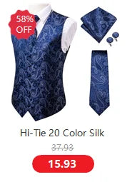 Hi-Tie Jacquard Silk Nœud papillon pour homme, ensemble de boutons de manchette et mouchoir, nœud papillon pré-noué, noir, blanc, gris, bleu, rouge, vert, rose, violet