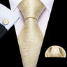 Ensemble élégant de cravates et boutons de manchette en soie à fleurs multiples pour homme, cravate jacquard à fleurs pour mariage, entreprise, fête, événement, Barry.Wang