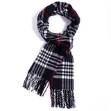 Châle d'hiver chaud à carreaux de style britannique pour femmes et hommes, écharpe de luxe, long châle chaud à pompons, couverture pashmina, accessoires, cadeau pour ami