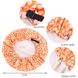 Bonnet de nuit ajustable en satin de soie pour bébé, bonnet de nuit en satin à imprimé floral pour enfants, bonnet de maquillage pour filles, bonnet de nuit pour enfants