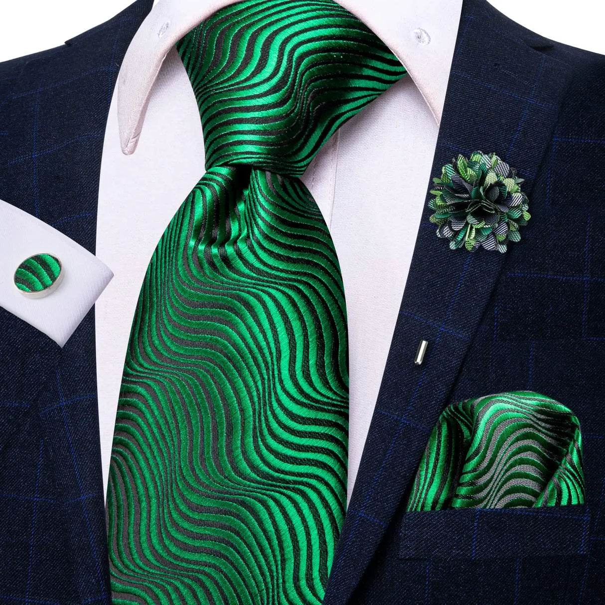 Cravate rose cachemire avec broche en soie, élégante cravate de mariage pour homme, bouton de manchette pratique, mode affaires fête, créateur de cravate haute