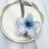 Gradient Frangipani Hair Clip 1PC Plumeria Hairpin Ins Style Ponytail Holder Barrette Sweet Shark Claws Party Hair Accessories
