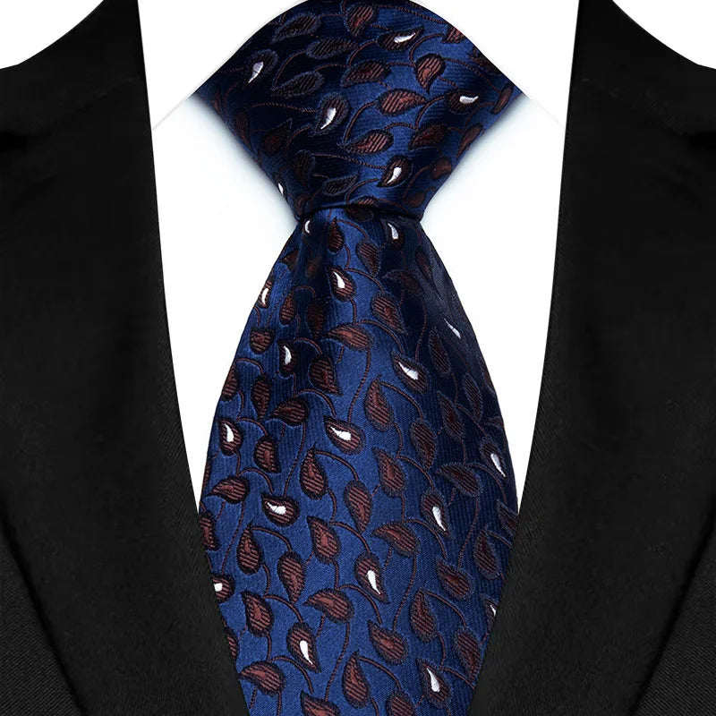 Cravate classique en cachemire pour homme, motif floral de luxe, motif à pois, 8 cm, jacquard, pour homme, pour affaires, mariage, fête, accessoire de tous les jours
