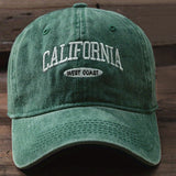 Fashionable Versatile Washed Letters Solid Color Embroidered Baseball Cap For Men Wide Brimmed Casual Sports Cap For Women