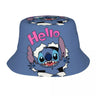Unisex Kawaii Bucket Hats Funny Stitch Cartoon Accessories Bob Hat For Beach Headwear Lightweight