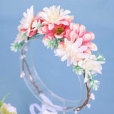 Fashion Flowers Handmade Headbands For Bride Women Leaves Hairbands Wreath Wedding Hair Accessories