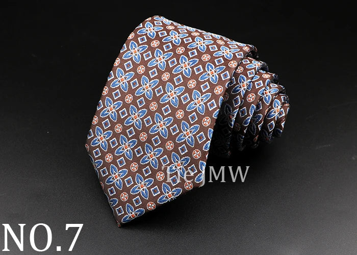 Cravate rayée pour homme, motif cachemire floral, marron et gris, idéale pour les loisirs, les affaires, le quotidien, les mariages, les fêtes, les accessoires, cadeau