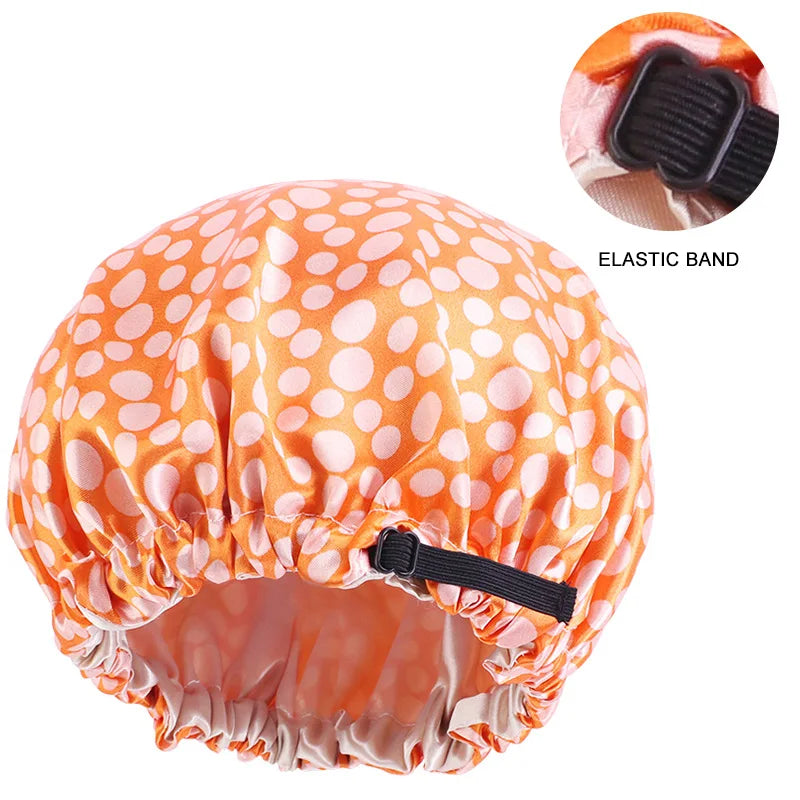 Bonnet de nuit ajustable en satin de soie pour bébé, bonnet de nuit en satin à imprimé floral pour enfants, bonnet de maquillage pour filles, bonnet de nuit pour enfants