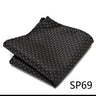 High Grade 2023 New Style Hot sale Silk Handkerchief Black Suit Accessories Solid Men Abraham Lincoln's birthday Pocket Square