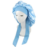 Bonnet de nuit en satin pour femme et homme, bonnet de nuit unisexe, bonnet de douche